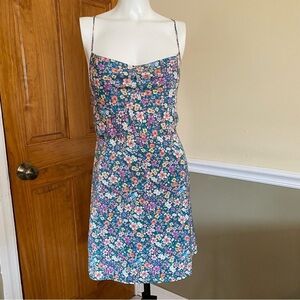 Forever 21 Floral Tie Cami Straps Mini Dress